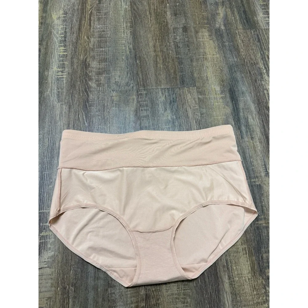 Jockey Skimmies Smoothing Briefs Nude Beige High Rise Panties‎ XXL 9 New